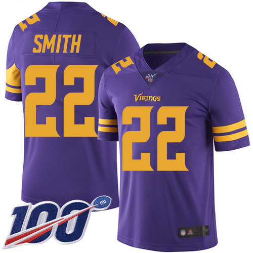 Vikings #22 Harrison Smith Purple Men’s Stitched Football Limited Rush 100th Season Jersey