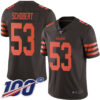 Nike Browns #53 Joe Schobert Brown Men’s Stitched NFL Limited Rush 100th Season Jersey