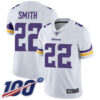 Vikings #22 Harrison Smith White Men’s Stitched Football 100th Season Vapor Limited Jersey