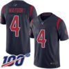 Texans #4 Deshaun Watson Navy Blue Men’s Stitched Football Limited Rush 100th Season Jersey