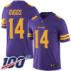 Vikings #14 Stefon Diggs Purple Men’s Stitched Football Limited Rush 100th Season Jersey