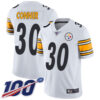 Steelers #30 James Conner White Men’s Stitched Football 100th Season Vapor Limited Jersey