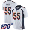 Nike Broncos #55 Bradley Chubb White Men’s Stitched NFL 100th Season Vapor Limited Jersey