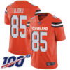 Nike Browns #85 David Njoku Orange Alternate Men’s Stitched NFL 100th Season Vapor Limited Jersey
