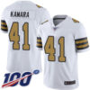 Saints #41 Alvin Kamara White Men’s Stitched Football Limited Rush 100th Season Jersey