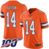 Nike Broncos #14 Courtland Sutton Orange Men’s Stitched NFL Limited Rush 100th Season Jersey