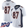 Nike Broncos #87 Noah Fant White Men’s Stitched NFL 100th Season Vapor Limited Jersey