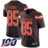 Nike Browns #85 David Njoku Brown Team Color Men’s Stitched NFL 100th Season Vapor Limited Jersey
