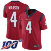 Texans #4 Deshaun Watson Red Alternate Men’s Stitched Football 100th Season Vapor Limited Jersey