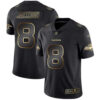 Ravens #8 Lamar Jackson Black Gold Men’s Stitched Football Vapor Untouchable Limited Jersey