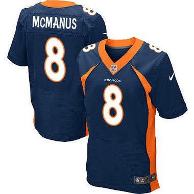 Men’s Denver Broncos #8 Brandon McManus Navy Blue Alternate NFL Nike Elite Jersey