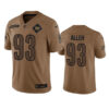 Men’s Washington Commanders #93 Jonathan Allen 2023 Brown Salute To Service Limited Football Stitched Jersey