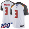 Buccaneers #3 Jameis Winston White Men’s Stitched Football 100th Season Vapor Limited Jersey