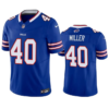 Men’s Buffalo Bills #40 Von Miller Blue 2023 F.U.S.E. Vapor Untouchable Limited Stitched Jersey