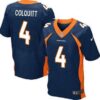 Men’s Denver Broncos #4 Britton Colquitt Navy Blue Alternate NFL Nike Elite Jersey