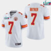 Men’s Kansas City Chiefs #7 Harrison Butker White Super Bowl LVII Patch Vapor Untouchable Limited Stitched Jersey