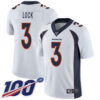 Broncos #3 Drew Lock White Men’s Stitched Football 100th Season Vapor Limited Jersey