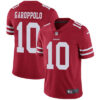 Men’s Nike San Francisco 49ers #10 Jimmy Garoppolo Red Team Color Stitched NFL Vapor Untouchable Limited Jersey