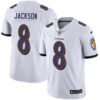 Nike Baltimore Ravens #8 Lamar Jackson White Men’s Stitched NFL Vapor Untouchable Limited Jersey