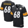 Men’s Pittsburgh Steelers #68 L.C. Greenwood Black Retired Player NFL Nike Elite Jersey