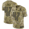 Nike Buccaneers #47 John Lynch Camo Men’s Stitched NFL Limited 2018 Salute To Service Jersey