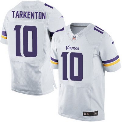 Men’s Minnesota Vikings #10 Fran Tarkenton Nike White Elite Jersey