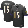 Ravens #15 Marquise Brown Black Alternate Men’s Stitched Football New Elite Jersey