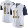 Nike Cowboys #11 Cole Beasley White Men’s Stitched NFL Limited Gold Rush Jersey