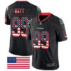 Nike Houston Texans #99 J.J. Watt Black Men’s Stitched NFL Limited Rush USA Flag Jersey