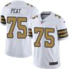 Nike Saints #75 Andrus Peat White Men’s Stitched NFL Limited Rush Jersey