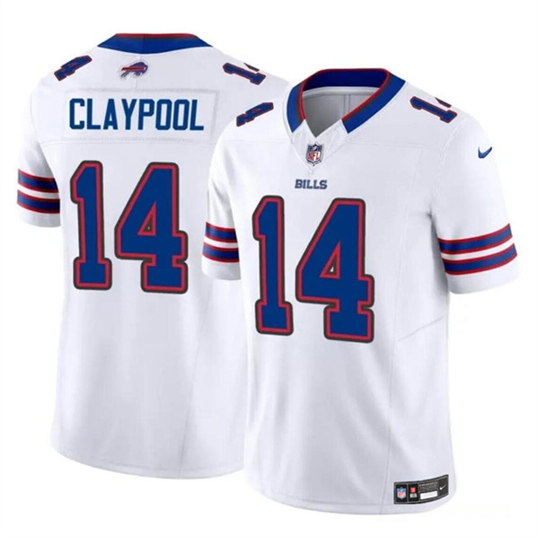 Men’s Buffalo Bills #14 Chase Claypool White 2024 F.U.S.E. Vapor Untouchable Limited Football Stitched Jersey