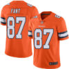 Broncos #87 Noah Fant Orange Men’s Stitched Football Limited Rush Jersey