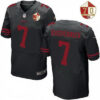 Men’s San Francisco 49ers #7 Colin Kaepernick Black Color Rush 70th Anniversary Patch Stitched NFL Nike Elite Jersey
