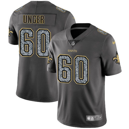 Nike New Orleans Saints #60 Max Unger Gray Static Men’s NFL Vapor Untouchable Game Jersey