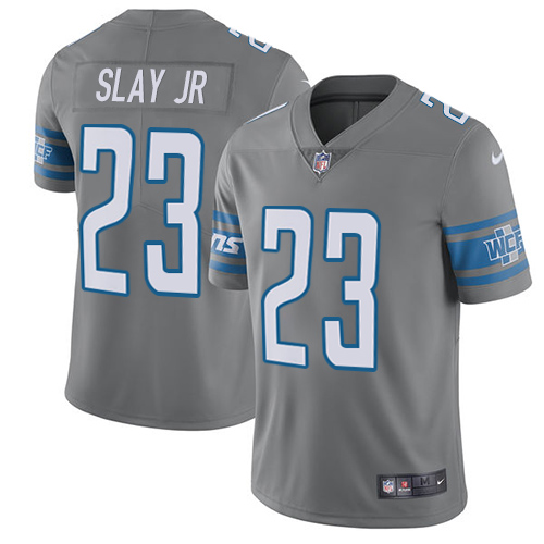 Nike Lions #23 Darius Slay Jr Gray Men’s Stitched NFL Limited Rush Jersey