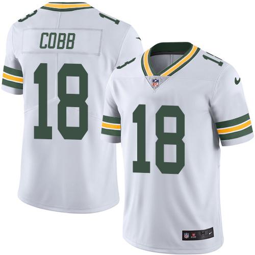 Nike Green Bay Packers #18 Randall Cobb White Men’s Stitched NFL Vapor Untouchable Limited Jersey