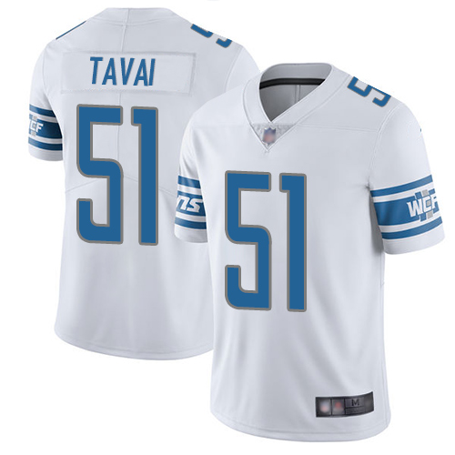 Lions #51 Jahlani Tavai White Men’s Stitched Football Vapor Untouchable Limited Jersey