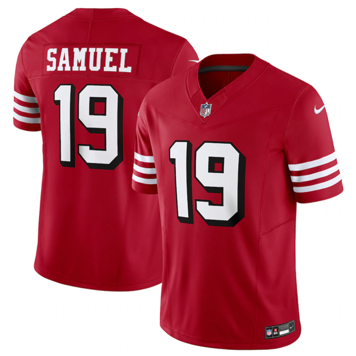 Men’s San Francisco 49ers #19 Deebo Samuel New Red 2023 F.U.S.E. Vapor Untouchable Limited Stitched Football Jersey