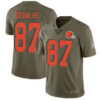 Nike Browns #87 Seth DeValve Olive Men’s Stitched NFL Limited 2017 Salute To Service Jersey