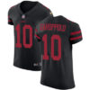 Nike San Francisco 49ers #10 Jimmy Garoppolo Black Alternate Men’s Stitched NFL Vapor Untouchable Elite Jersey