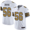 Nike New Orleans Saints #56 DeMario Davis White Men’s Stitched NFL Limited Rush Jersey