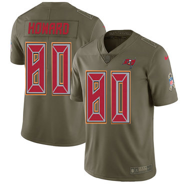 Nike Tampa Bay Buccaneers #80 O. J. Howard Olive Men’s Stitched NFL Limited 2017 Salute to Service Jersey