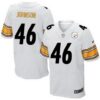 Men’s Pittsburgh Steelers #46 Will Johnson White Road NFL Nike Elite Jersey