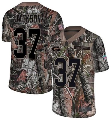 Nike Packers #37 Josh Jackson Camo Men’s Stitched NFL Limited Rush Realtree Jersey