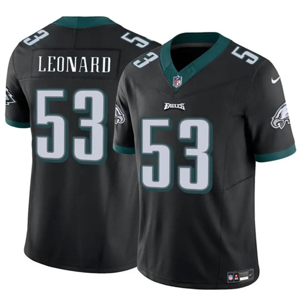 Men’s Philadelphia Eagles #53 Shaquille Leonard Black 2023 F.U.S.E. Vapor Untouchable Limited Football Stitched Jersey