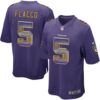 Nike Baltimore Ravens #5 Joe Flacco Purple Team Color Men’s Stitched NFL Limited Strobe Jersey