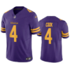 Men’s Minnesota Vikings #4 Dalvin Cook Purple 2023 F.U.S.E. Color Rush Stitched Jersey