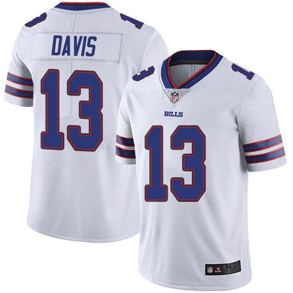Men’s Buffalo Bills #13 Gabriel Davis White Vapor Untouchable Limited Stitched Jersey