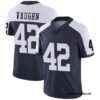 Men’s Dallas Cowboys #42 Deuce Vaughn Navy Thanksgiving Vapor Limited Stitched Jersey