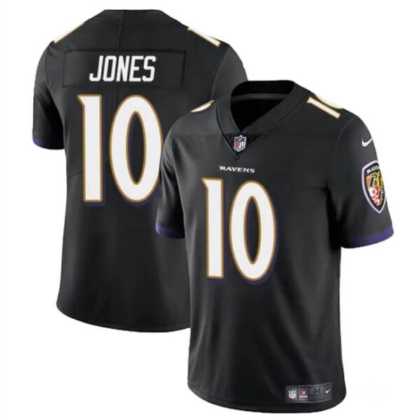 Men’s Baltimore Ravens #10 Emory Jones Black Vapor Limited Football Jersey